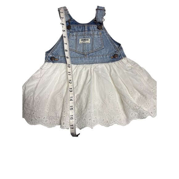 Oshkosh Bgosh Girls Denim Vestbak Dress Lot Of 2 Floral & Eyelet Ruffle Skirts S - Picture 15 of 15